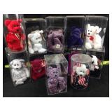 Ty beanie babies in plastic cases