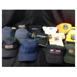 Baseball-style hats w/various logos