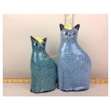 Cat figurines (2), ceramic
