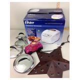 Oster Expressbake bread maker, glass car light,