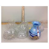 Lighthouse ceramic vase, clear glass including