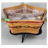 Longaberger 2001 red shining star basket, cloth