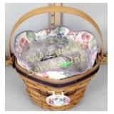 Longaberger 2000 Morning glory basket with cloth