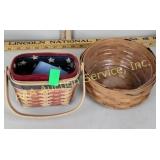 (2) Longaberger baskets, one patriotic, one plain
