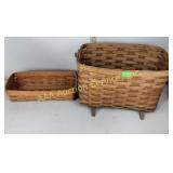 (1) Longaberger basket, 1 unmarked basket. Fair