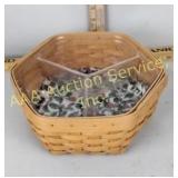 1998 Longaberger basket with cloth liner and 3