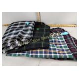 Assortment of plaid fabrics