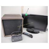 21-inch Samsung monitor and 2 RCA speakers