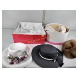 Fur hat and ladies hat