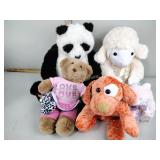 Stuffed animals including panda