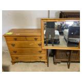 Dresser with mirror 36 inches tall by 40 inches