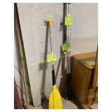2 pairs of paddles, vintage ski sticks
