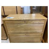 2 drawer wood file cabinet 30 x36x 18"