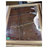 Mirror with gold frame