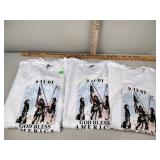 9/11 God bless America t shirts (3) XL