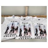 9/11 God bless America t shirts (3) XL