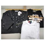 Cardigan XL, t-shirts XL and M