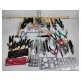Tin snips, clamps, pliers