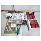 Hobby F clamps, glass cutter, metal birds for