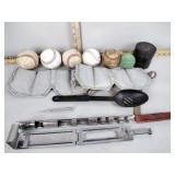 Baseballs, hockey pucks, weights, Pontiac & GTO