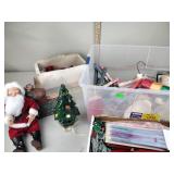 Christmas decor, ribbon, candles