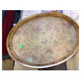 Glass top serving tray