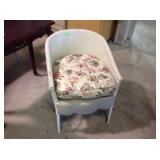 Wicker barrel chair - 27.5" high