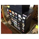 Black painted dresser - wear. 40"h x 36"w x 18"d