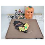 Halloween decor, TV tray