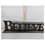"Believe" accent shelf