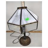 Leaded glass table lamp