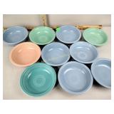 10 contemporary Fiesta Ware bowls - some
