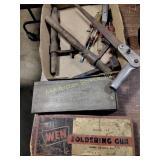 Tin soldering gun box (no soldering gun), cigar