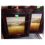 (2) framed oil paintings