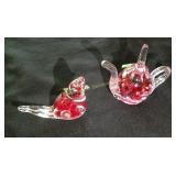 St Claire Maude and Bob bird paperweight and