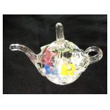 Joe Rice 1988 paperweight, teapot, rough spout