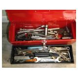 Toolbox and contents of crescent wrenches,