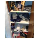 VHS tapes, Red Skelton box set, towel, comforter,