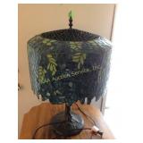 Leaded glass style lamp - plastic, works