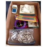 Jewlery, necklaces, bracelets, paintbrushes