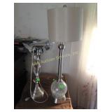 (2) lamps, one with some rust