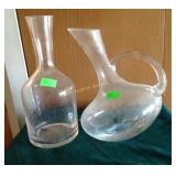 (2) Glass Decanters
