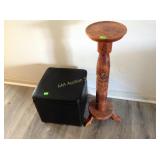 Foot/stroage stool, wood stand 33" tall