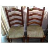 Cane Bottom wooden chairs (2)