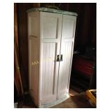 Suncast plastic storage cabinet