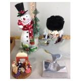 Snowman, nutcracker, coaster, Christmas items