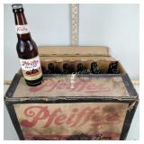 Pfeiffer famous beer bottles and box