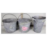 Galvanized buckets