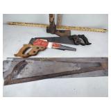 Hand saw parts, adze