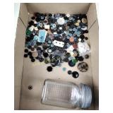 Ball Jar & LId With Buttons